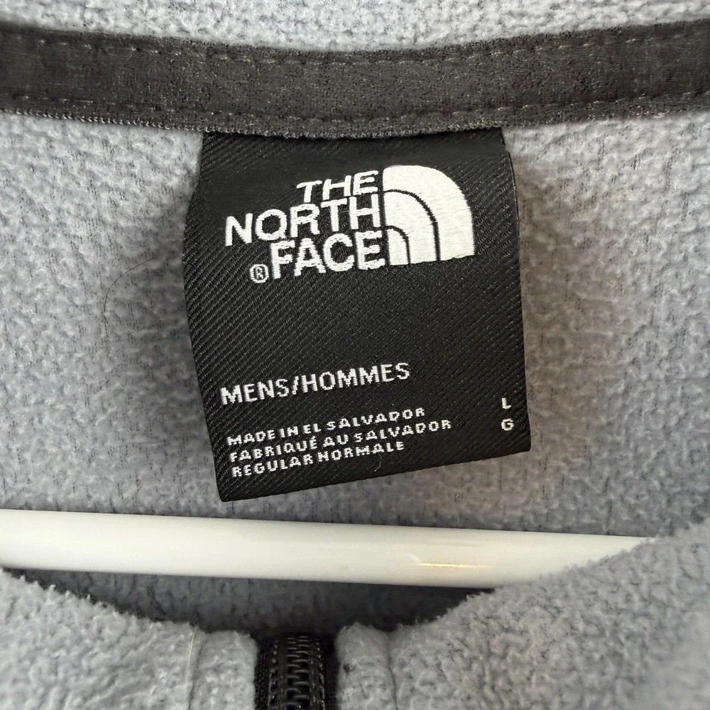 The North Face Jacket Mens Large Gray Fleece Full Zip Outdoor Hiking Casual